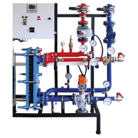 Kompakt távhő-átadóállomás lemezes hőcserélővel